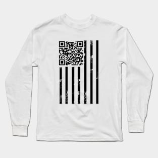 Trump Dance QR with America Flag Long Sleeve T-Shirt